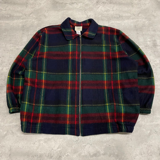 90s Teddi Plaid Zip Up Jacket Size 2XL