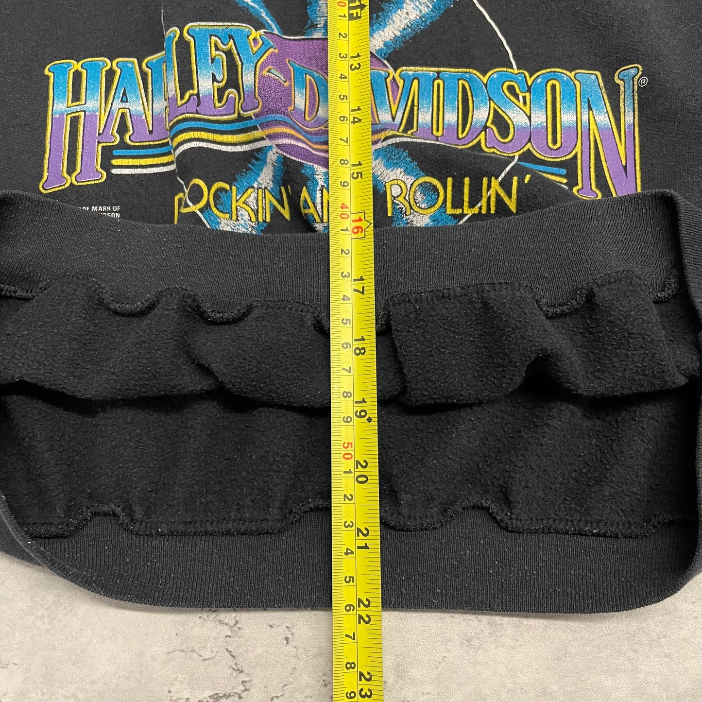 80s Harley Davidson Cutoff Crewneck Size L