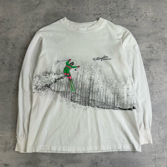 80's Killington Vermont Ski Long Sleeve Shirt size M