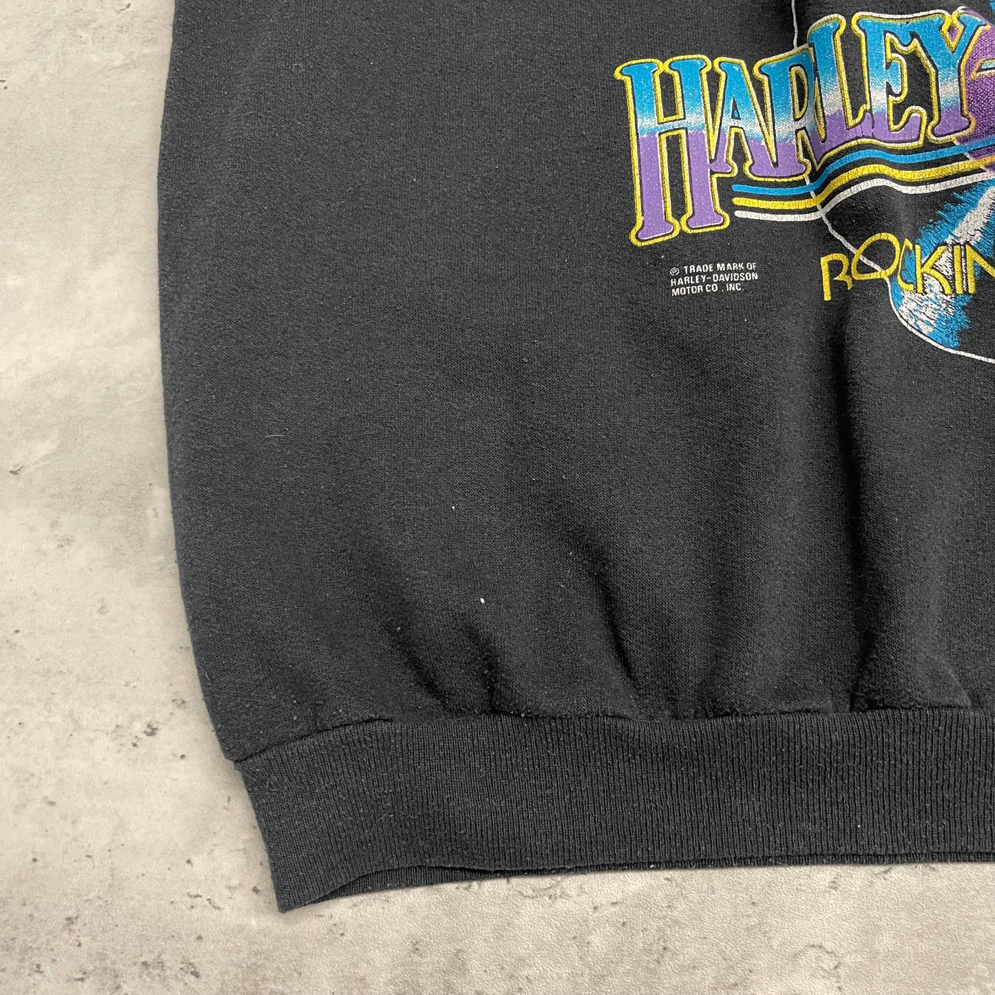 80s Harley Davidson Cutoff Crewneck Size L