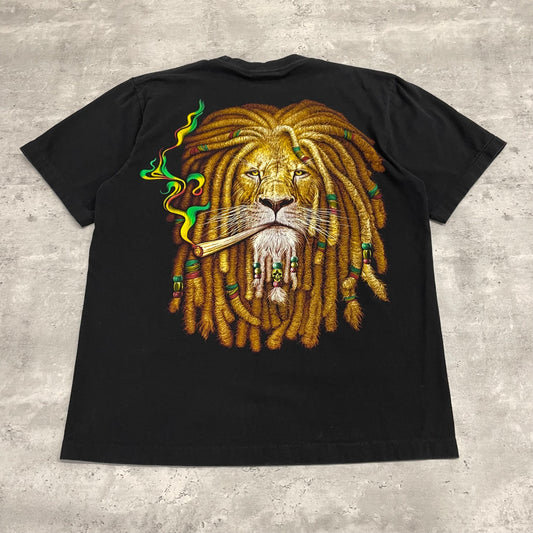 00s Rastafarian Lion T-Shirt Size L