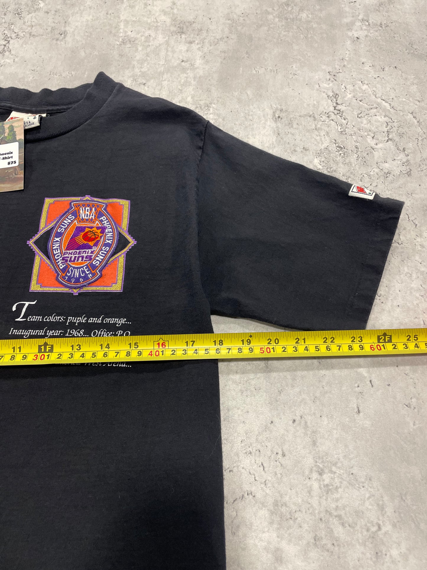 90s Pheonix Suns Nutmeg NBA Black Tshirt