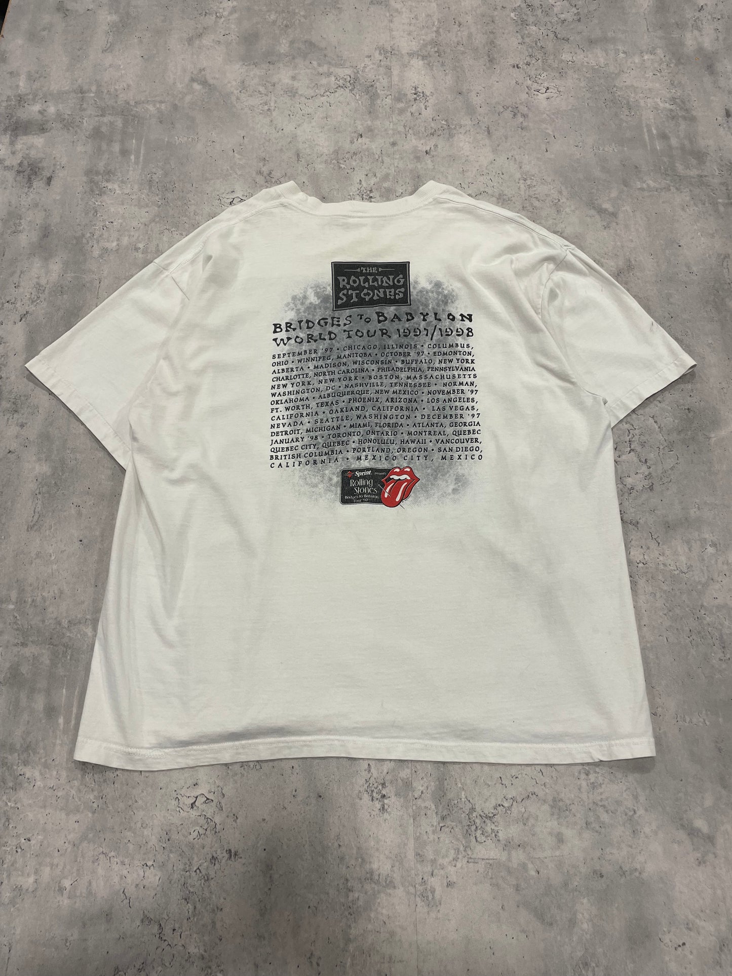 ‘97 Rolling Stones Bridges to Babylon 1997/1998 World Tour T-shirt