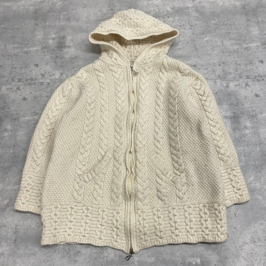 90s Zip Up Knit Sweater Size M