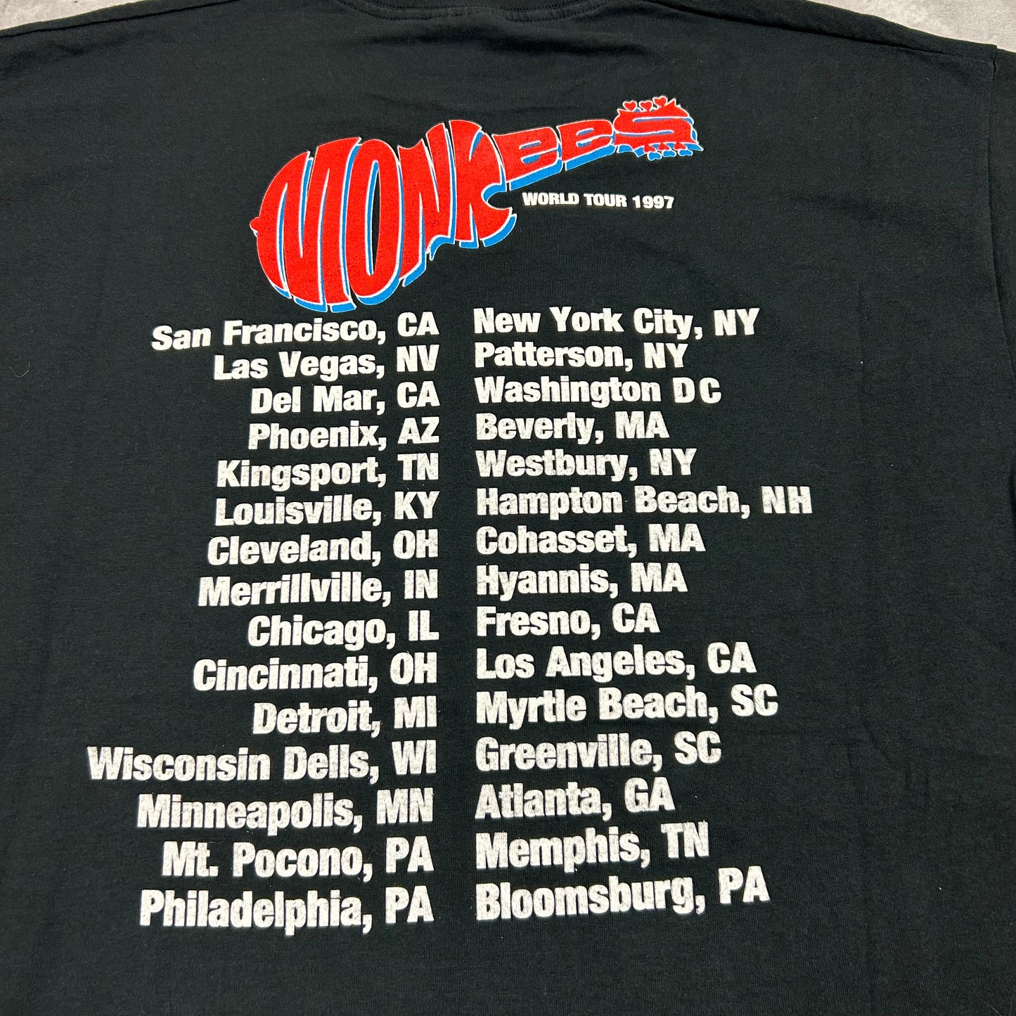 1997 The Monkees Band T-Shirt size XL