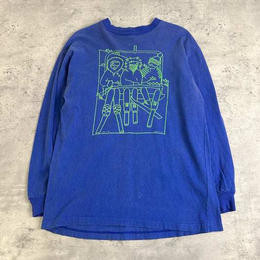 '89 Ski Lift Cartoon Long Sleeve size M