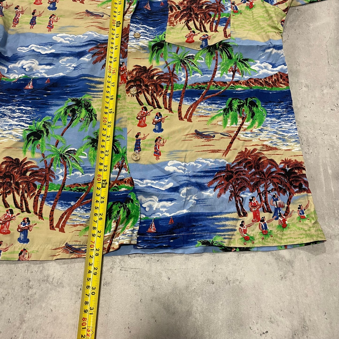 90s Ocean Pacific Rayon Hawaiian Shirt Size Large