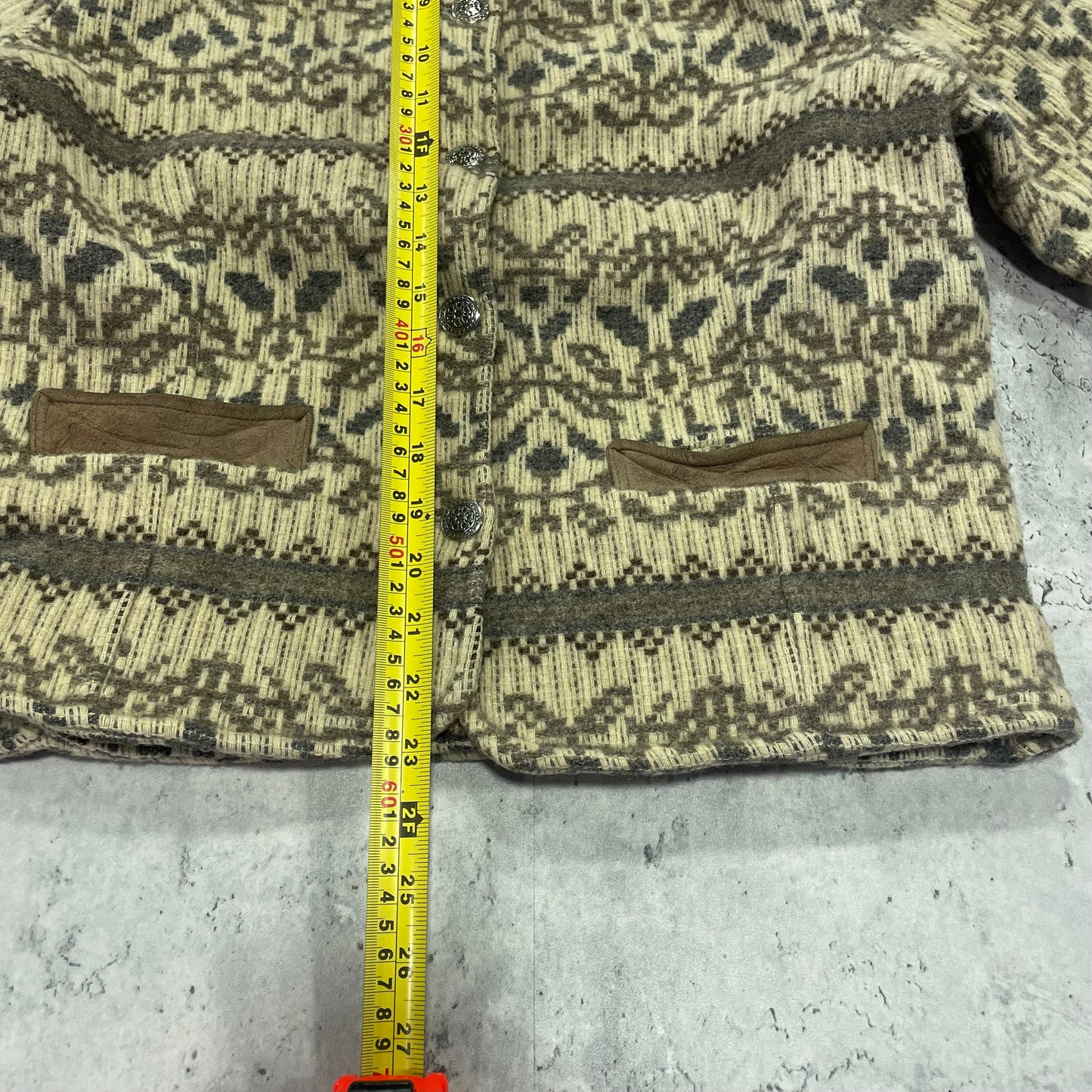 90s Woolrich Knit Sweater Leather Collar Size Medium