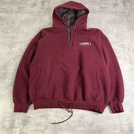 90's Alaska 1/4 Zip Hoodie size XL