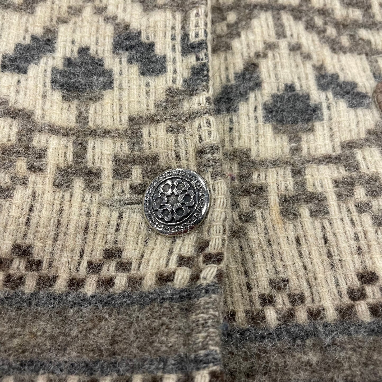 90s Woolrich Knit Sweater Leather Collar Size Medium