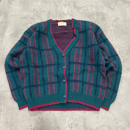 70s Pendleton Knit Wool Cardigan Size Large