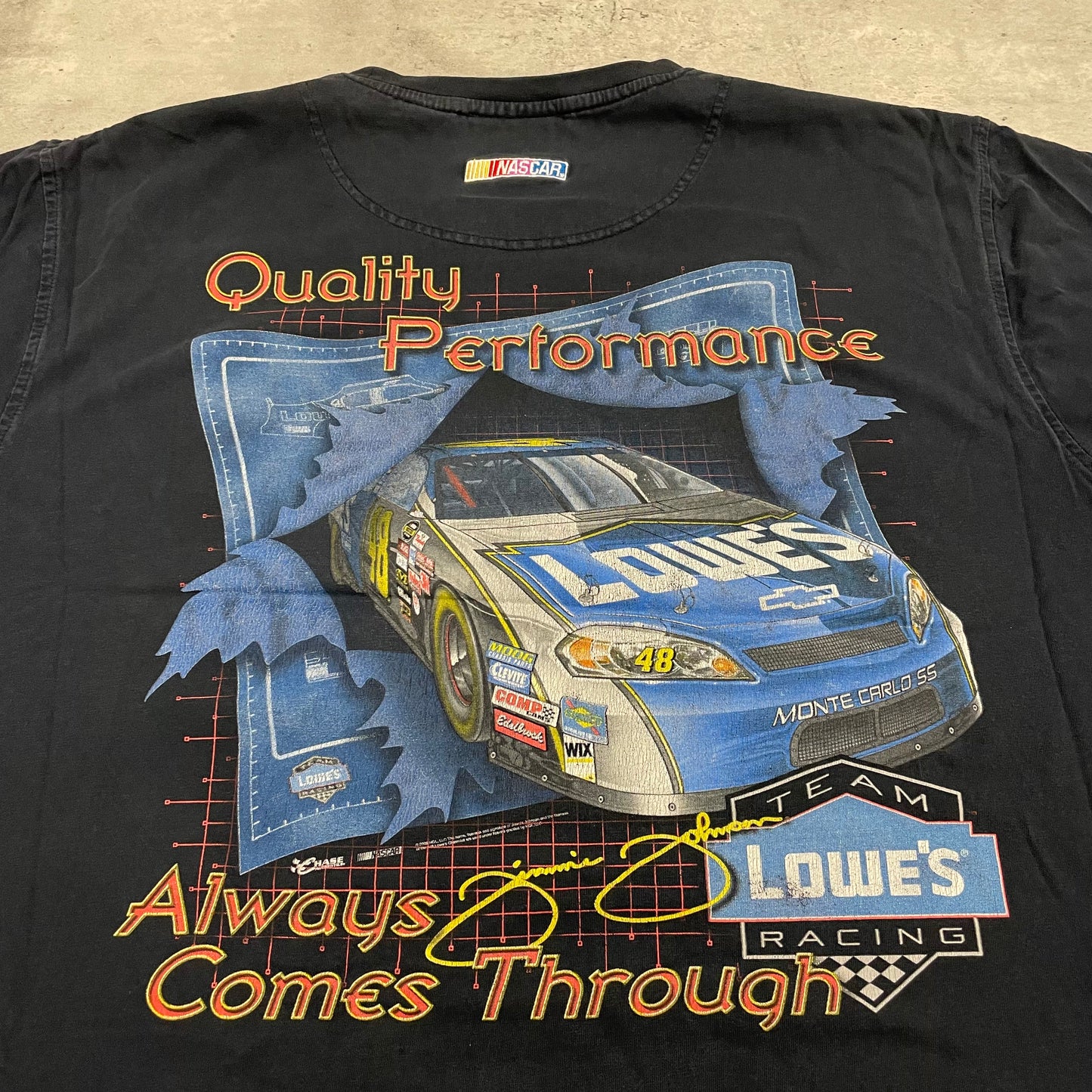 06 Jimmie Johnson #48 Lowe's NASCAR Racing T-Shirt Size XL